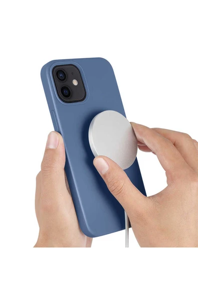 KILIFTECH iPhone 12 Uyumlu Zore Silksafe Wireless Kılıf-Pembe Açık - Resim 5