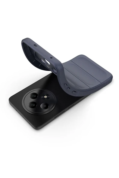 Farma Teknoloji Reno 11FS Kılıf Esnek TPU Oyuklu Arka Yüzey Tasarımlı FRM Etnik Silikon Kapak - Siyah - Resim 4