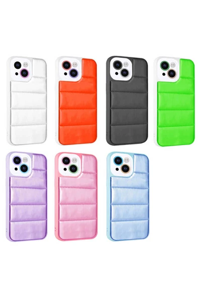 KILIFTECH iPhone 13 Uyumlu Kamera Korumalı AiHTTgli Renkli Zore Seksek Kılıf-Mavi - Resim 2