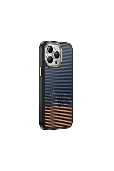 gallipolitech iPhone 15 Pro Max Kılıf M-safe Şarj Özellikli Karbon Fiber Görünümlü GLLP Antina Kapak - Siyah-Yeşil - 8