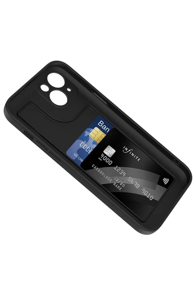 KILIFTECH iPhone 13 Kılıf Kamera Korumalı Kartlık Hazneli KTH Vitra Kapak - Pembe - Resim 3