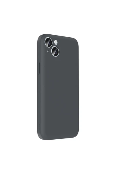 KILIFTECH iPhone 15 Kılıf Kamera Korumalı Kartlık Hazneli KTH Vitra Kapak - Gri - 7