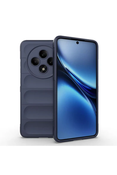 Farma Teknoloji Reno 11FS Kılıf Esnek TPU Oyuklu Arka Yüzey Tasarımlı FRM Etnik Silikon Kapak - Siyah - Resim 2