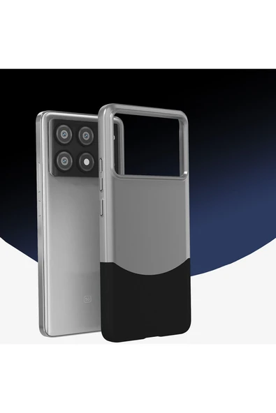 Goocamp Poco X6 Pro Kılıf Mıknatıslı GCMP Duble Kapak - Gri - Resim 4