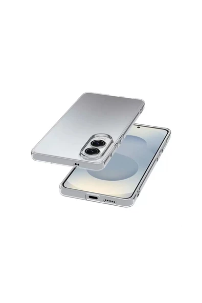 zore Galaxy S25 Edge Kılıf SYS Süper Silikon Kapak - Şeffaf - Resim 3