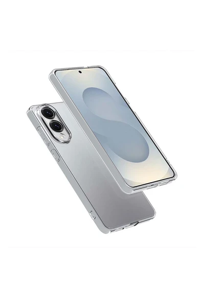 zore Galaxy S25 Edge Kılıf SYS Süper Silikon Kapak - Şeffaf - Resim 5