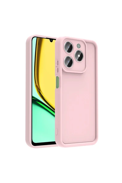 FZD GLOBAL Realme C61 Kılıf Kamera Korumalı FZD Ananas Kapak - Pembe ürün görseli