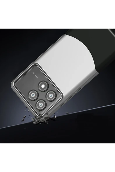 Goocamp Poco X6 Pro Kılıf Mıknatıslı GCMP Duble Kapak - Gri - Resim 5