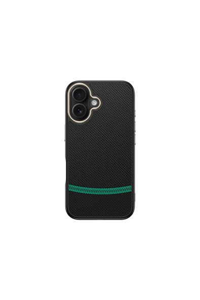 KILIFTECH iPhone 16 Plus Kılıf M-safe Şarj Özellikli Karbon Fiber Görünümlü KTH Antina Kapak - Mavi - Resim 2