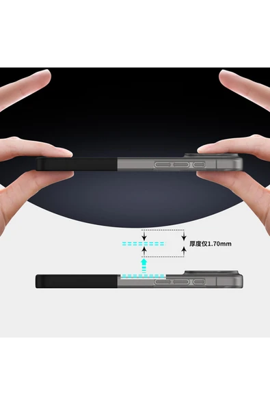 mobrika iPhone 16 Pro Max Kılıf M-Safe Şarj Özellikli Mıknatıslı MBRK Duble Kapak - Gri - Resim 4