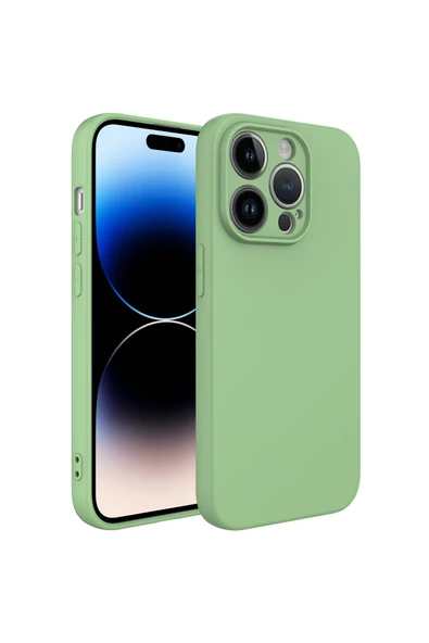 cep312 iPhone 14 Pro Max Uyumlu Zore Kamera Korumalı Mara Lansman Kapak-Açık Yeşil