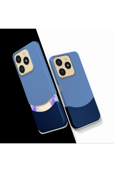 zore Realme C61 Kılıf Mıknatıslı TDOM Duble Kapak - Lacivert ürün görseli