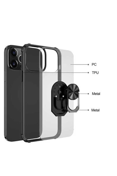 KILIFTECH iPhone 13 Pro Max Uyumlu Zore Mola Kılıf-Siyah - Resim 3