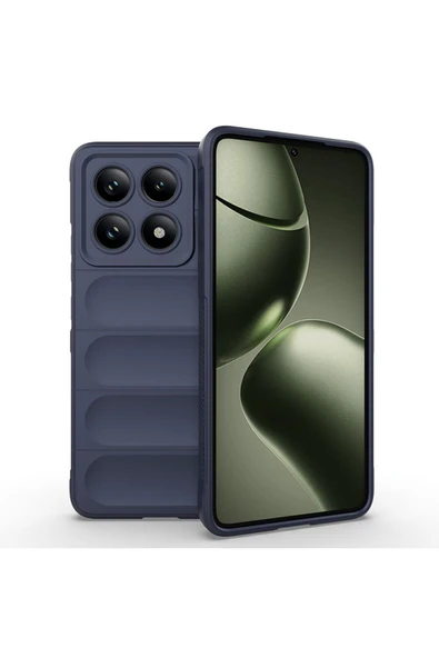 KILIFTECH 14T Kılıf Esnek TPU Oyuklu Arka Yüzey Tasarımlı KTH Etnik Silikon Kapak - Lacivert - Resim 2