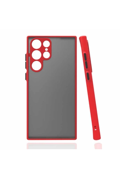 zore Galaxy S22 Ultra Uyumlu Zore Hux Kılıf-Kırmızı ürün görseli