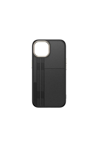 KILIFTECH iPhone 15 Plus Kılıf M-safe Şarj Özellikli Karbon Fiber Görünümlü KTH Antina Kapak - Siyah - 7
