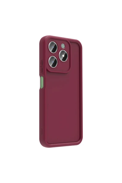 FZD GLOBAL Realme C61 Kılıf Kamera Korumalı FZD Ananas Kapak - Pembe - Resim 5