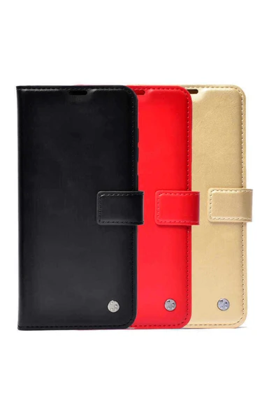 gallipolitech İnfinix Zero 30 4G Kılıf GLLP Kar Deluxe Kapaklı Kılıf - Gold - Resim 7