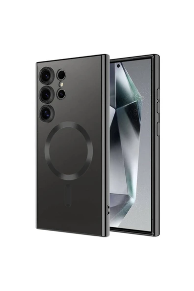 zore Galaxy S24 Ultra Uyumlu Kamera Korumalı Magsafe Wireless Şarj Özellikli Zore Demre Kılıf-Lac - Resim 2