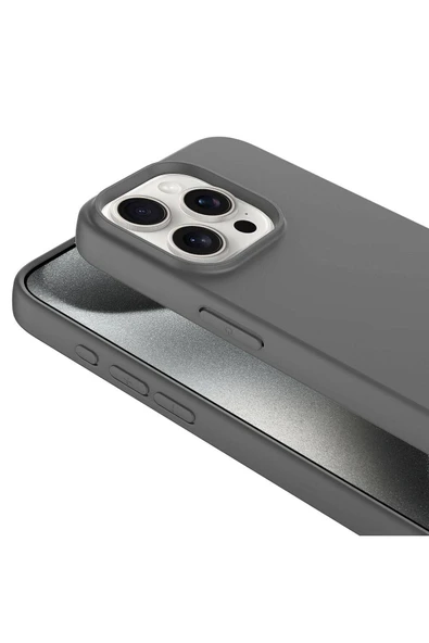 zore iPhone 15 Pro Uyumlu Zore LSR Lansman Kılıf-Koyu Gri - Resim 5