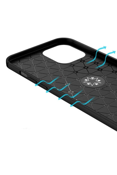 mobiledepo iPhone 12 Pro Max Uyumlu Zore Ravel Silikon Kılıf-Siyah-Kırmızı - Resim 5