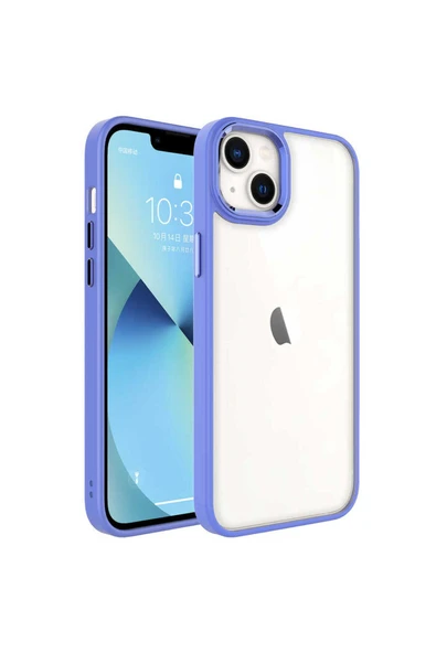 casemax iPhone 14 Uyumlu Krom Kılıf-Lavendery Gray ürün görseli