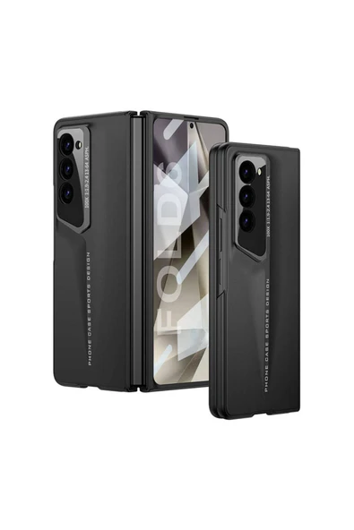 zore Galaxy Z Fold 6 Kılıf Ultra İnce Kamera Korumalı Sert Rubber Zore Procase Kapak-Siyah - 1
