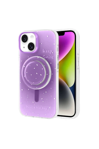 Boğazören iPhone 14 Zore Magsafe Şarj Özellikli Tak-Çıkar Pop Soketli Zore Tiktok Kılıf-Siyah - 5