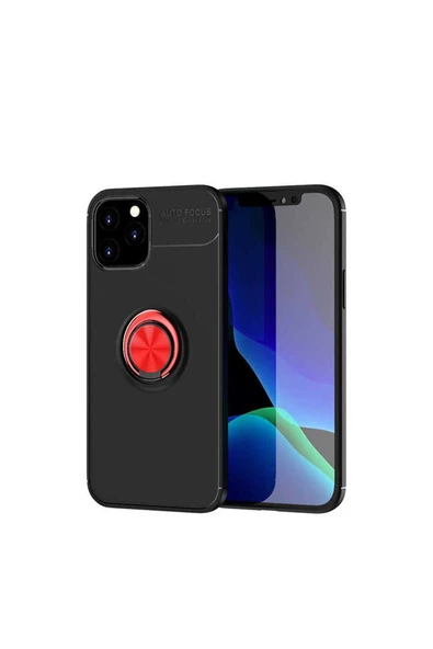 mobiledepo iPhone 12 Pro Max Uyumlu Zore Ravel Silikon Kılıf-Siyah-Kırmızı ürün görseli