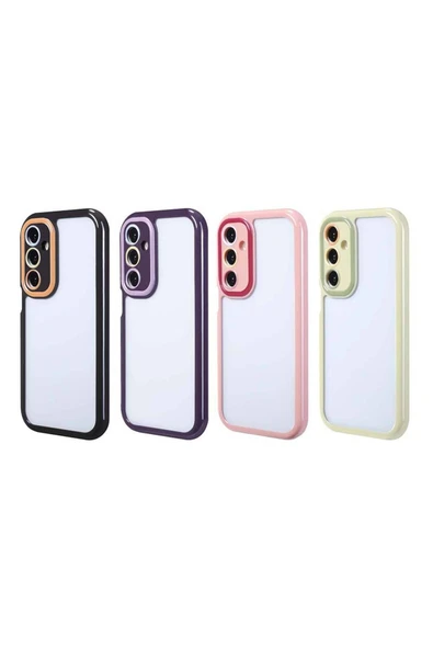 zore Galaxy A25 Kılıf Kamera Korumalı Renkli Kenar ve Çerçeve Tasarımlı Zore Vitamin Kapak-Yeşil - 2