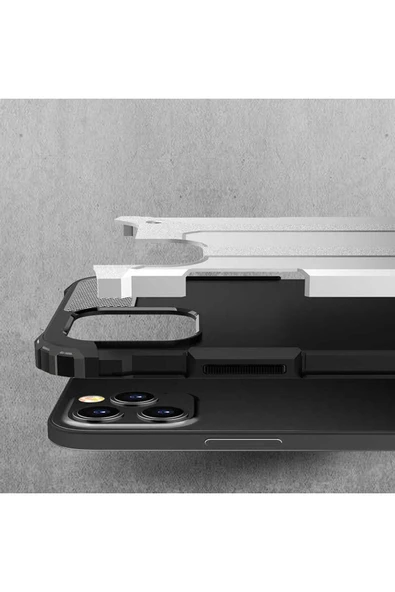 cepmarketin iPhone 12 Pro Uyumlu Zore Crash Silikon Kılıf-Gri - Resim 2