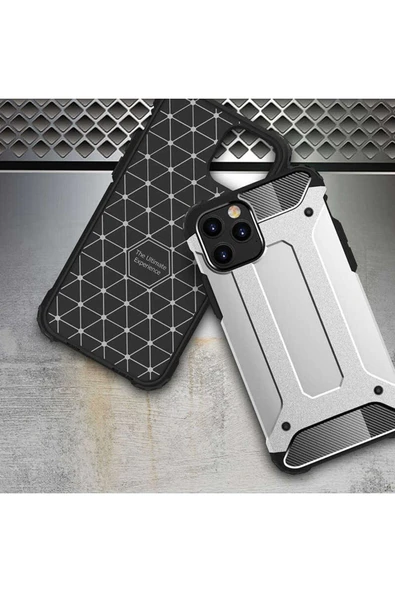 cepmarketin iPhone 12 Pro Uyumlu Zore Crash Silikon Kılıf-Gri - Resim 4