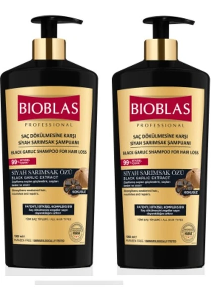 Bioblas Professional Şampuan 1000 ml Siyah Sarımsak x 2 Adet