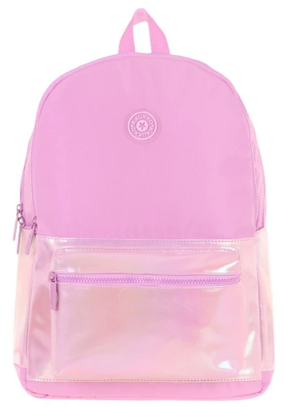 Kaukko Cube Üç Bölmeli Kız Çocuk Pembe Okul Çantası - K1819 - Resim 2