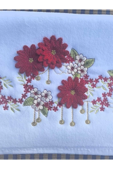 Peacock 3 Boyutlu Nakışlı %100 Pamuk El Havlusu Çeyize Uygun Hediyelik 50x90 - 2