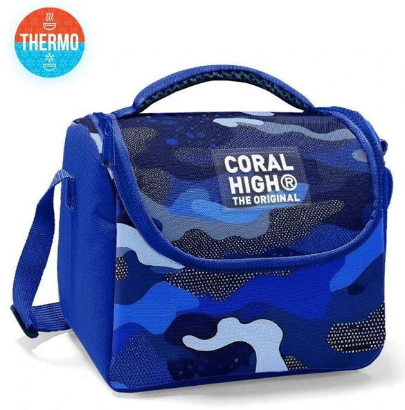 Coral High Erkek Çocuk Termoslu Beslenme Çantası - Mavi Lacivert Kamuflaj, Erkek Çocuk - Resim 9