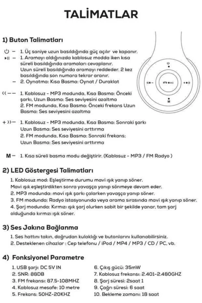 Dolia Ergonomik Tasarımlı Kafa Üstü BTK-ZR56 Bluetooth Kulaklık Yeşil - 2