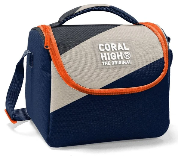 Coral High Thermo Beslenme Çantası - Erkek Çocuk, Lacivert Bej Renkli Çizgili - Resim 6