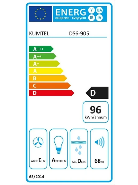 Kumtel DS6-905 W Beyaz Sürgülü Aspiratör - 2