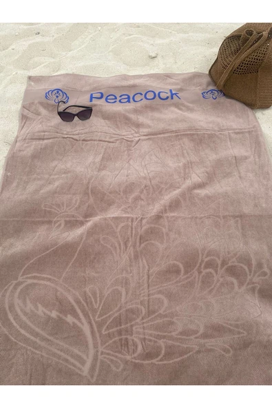 Peacock Doğa Dostu %100 Ege Pamuğu Plaj Havlusu 100x180cm (Jakarlı Desen Özel Seri) - 2