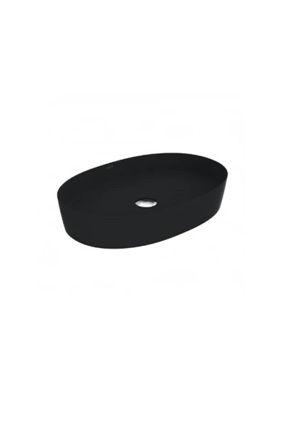 LP160 Loop Oval Çanak Lavabo 40x60 cm Mat Siyah