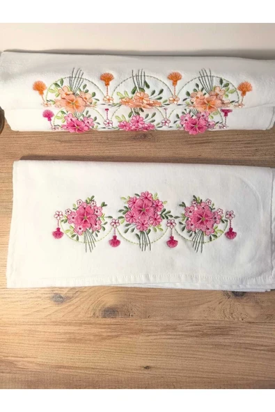 Peacock 3 Boyutlu Nakışlı , %100 Pamuk El & Yüz Havlusu 50 X 90 (2600GR) - 2
