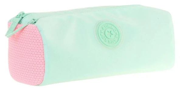 Kaukko İki Bölmeli Kız Çocuk Okul Kalem Çantası - Su Yeşili Pembe - K2737 ürün görseli