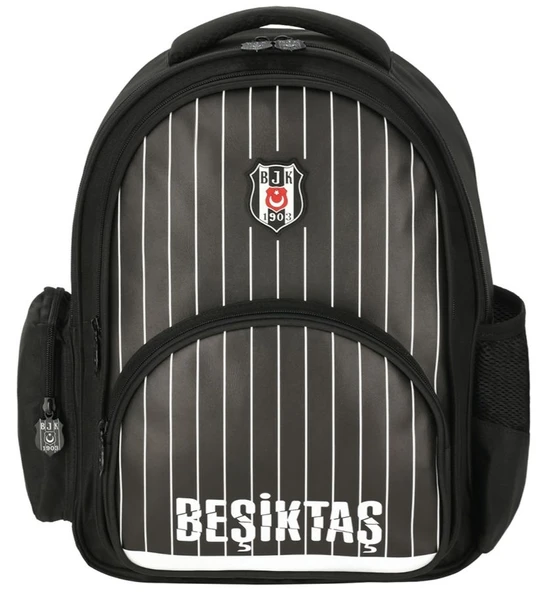 Beşiktaş İnce Çubuk Desenli Üç Gözlü Erkek Çocuk Okul ve Günlük Sırt Çantası - ME25352 ürün görseli