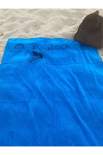 Peacock Doğa Dostu %100 Ege Pamuğu Plaj Havlusu 100x180cm (Jakarlı Desen Özel Seri) - 9