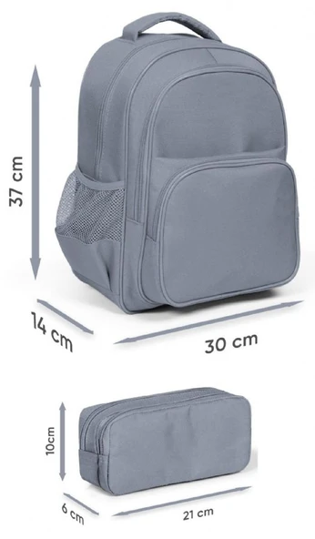 Coral High İlkokul Sırt Çantası ve İki Bölmeli Kalemlik - Erkek Çocuk - Siyah Sarı Robot - Resim 6