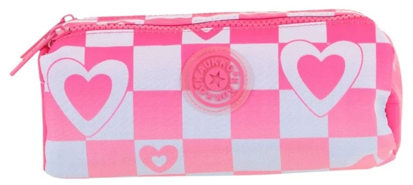 Kaukko İki Bölmeli Kız Çocuk Okul Kalem Çantası - Pembe Mavi - K2699 - Resim 2