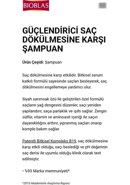Bioblas Siyah Kara Sarımsak Şampuanı 1000 ml - 4
