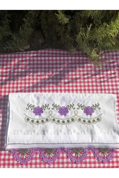 Peacock Güpürlü ,nakışlı , %100 Pamuk , Çeyize Uygun , Hediyelik El Havlusu %100 Pamuk