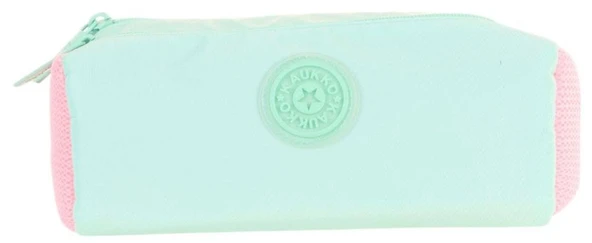 Kaukko İki Bölmeli Kız Çocuk Okul Kalem Çantası - Su Yeşili Pembe - K2737 - Resim 2